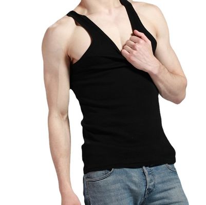 Giubbotto da fitness traspirante uomo senza maniche Serbatoio per abbigliamento sportivo con stampa digitale