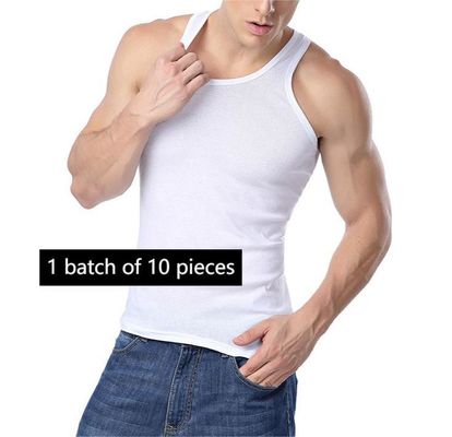 Giubbotto da fitness traspirante uomo senza maniche Serbatoio per abbigliamento sportivo con stampa digitale