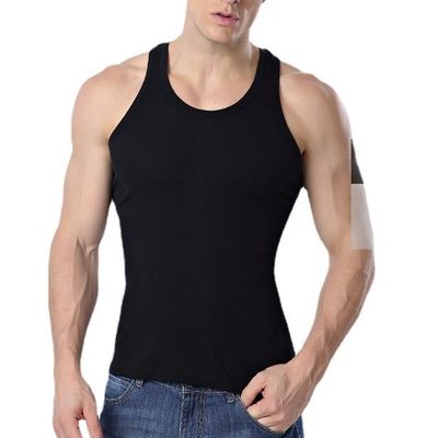 Giubbotto da fitness traspirante uomo senza maniche Serbatoio per abbigliamento sportivo con stampa digitale