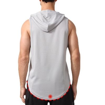 XMAMLON RTS OEM Quick Dry Gym Tank Sleeveless Bodybuilding Top con cappuccio per uomini
