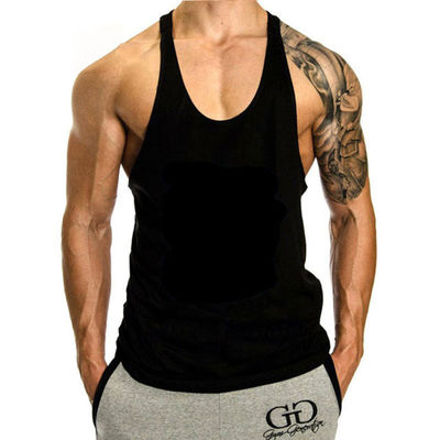 RTS OEM Digital Printing Gym Cut Off Tank Sleeveless per abbigliamento sportivo maschile