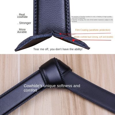 110-125cm Lunghezza Logo personalizzato cintura in pelle per uomini Caratteristiche del cuoio pelle di mucca versata