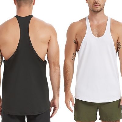 XMAMLON T-shirt per ginnastica su misura Giubbotti per uomini T-shirt grafico senza maniche Top di cotone