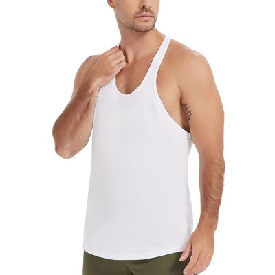 XMAMLON T-shirt per ginnastica su misura Giubbotti per uomini T-shirt grafico senza maniche Top di cotone