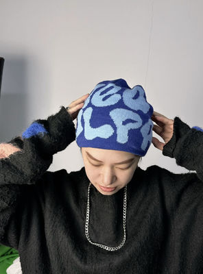 Dom Style 100% Acrilico Jacquard Inverno Custom tessuto Pom Pom Beanie cappello per i giorni freddi