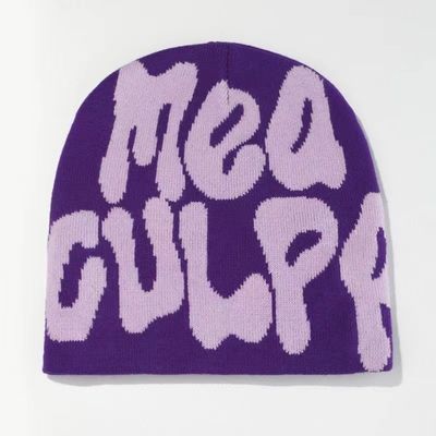 Dom Style 100% Acrilico Jacquard Inverno Custom tessuto Pom Pom Beanie cappello per i giorni freddi