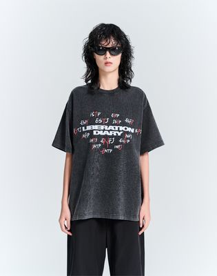 100% di cotone Uomini Donne T-shirt manica corta T-shirt DTG stampa a schermo Puff Acid lavato