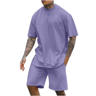 10000 quantità T-shirt e pantaloncini da due pezzi da uomo con collo rotondo e peso di altri tessuti