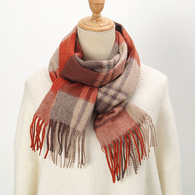 Caldaia per collo in cashmere per donne in lana calda tartana dalla Malesia