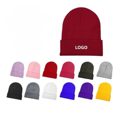 Logo personalizzato ricamo Unisex Acrilico Magliato Mansueto Cappuccio Caldo Inverno Magliato Cappelli Cappuccio per SKI