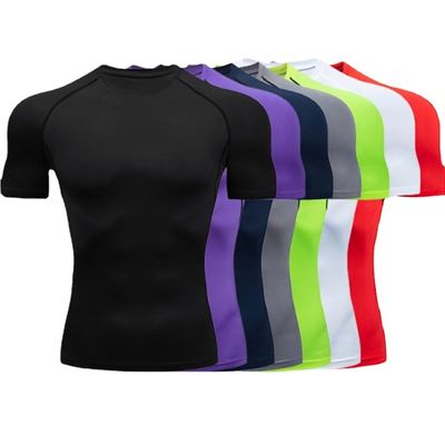 XMAMLON T-shirt da uomo a manica corta perfetto per allenamenti di compressione atletica