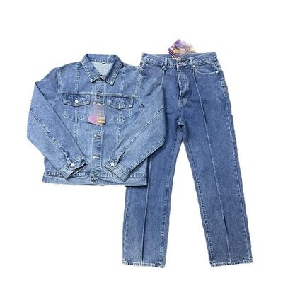 Abbigliamento da ginnastica da uomo con abbigliamento da 2 pezzi con tessuto denim