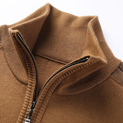 Maglione a maglia maschile a mezza cerniera maschile a maglia acrilica