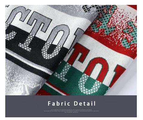 Logo personalizzato Jacquard Maglione maschile in stile casual oversize per il comfort invernale
