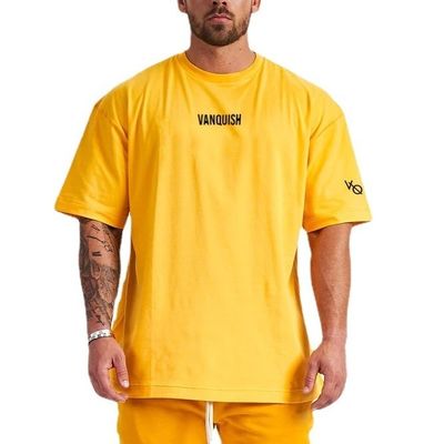 Summer Essential T-shirt maschile di grandi dimensioni in metodo di tessitura a maglia e modello di stampa