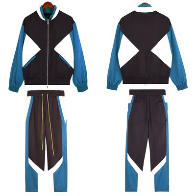 Primavera e autunno poliestere traspirante patchwork abbigliamento da strada abbigliamento da ginnastica per uomini