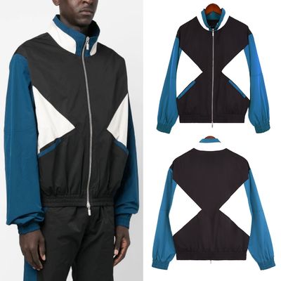Primavera e autunno poliestere traspirante patchwork abbigliamento da strada abbigliamento da ginnastica per uomini