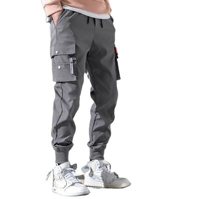 Pantaloni da carico stampati da uomo con tasche Medio vita più lana in poliestere/cotone a maglia