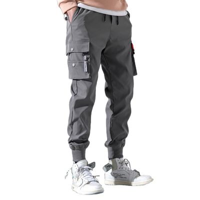Pantaloni da carico stampati da uomo con tasche Medio vita più lana in poliestere/cotone a maglia