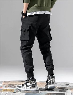 Pantaloni da carico stampati da uomo con tasche Medio vita più lana in poliestere/cotone a maglia