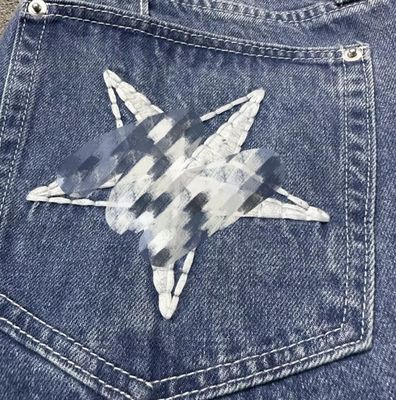 Set da uomo in denim traspirante per la stampa a trasferimento di calore