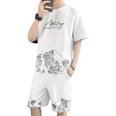 Semplicemente elegante T-shirt maschile stile abito estivo casual con pantaloncini a secco rapido