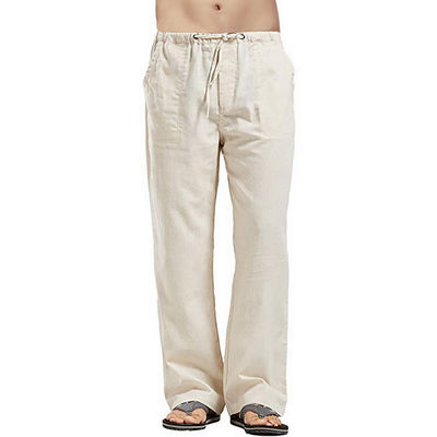 Pantaloni da ginnastica da carico anti-pilling da uomo Pantaloni impermeabili autunnali con stile anteriore piatto