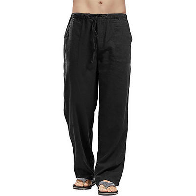 Pantaloni da ginnastica da carico anti-pilling da uomo Pantaloni impermeabili autunnali con stile anteriore piatto