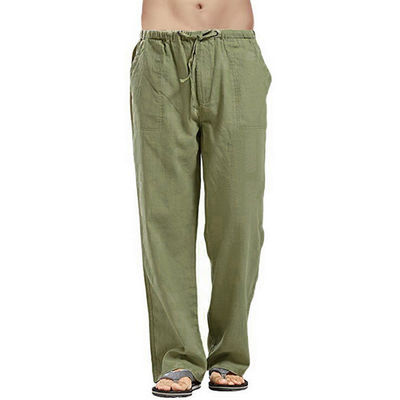 Pantaloni da ginnastica da carico anti-pilling da uomo Pantaloni impermeabili autunnali con stile anteriore piatto
