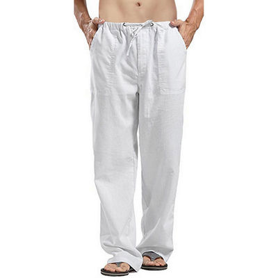 Pantaloni da ginnastica da carico anti-pilling da uomo Pantaloni impermeabili autunnali con stile anteriore piatto