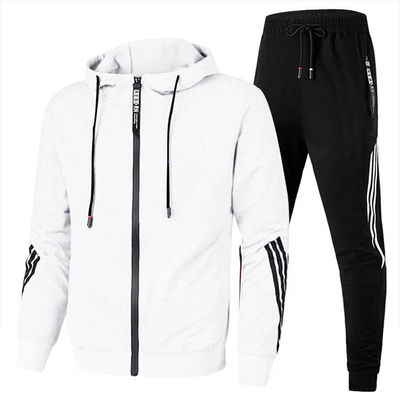 Prodotti di vendita al dettaglio Set di due pezzi per uomini per abbigliamento sportivo traspirante in bianco