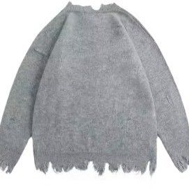 Uomo spessore standard collo rotondo abbigliamento a maglia cappotto con lettere maglietta a forma sciolta