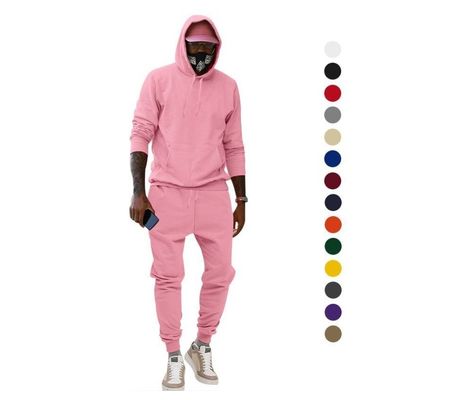 Costumi da sudore in bianco su misura Uomini Set da jogging Cappuccine da jogging Indossare abiti