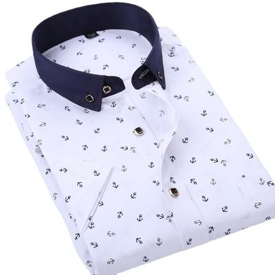 Fibra di poliestere T-shirt con manica corta con stampa floreale estiva da uomo Disegno casual e giovanile