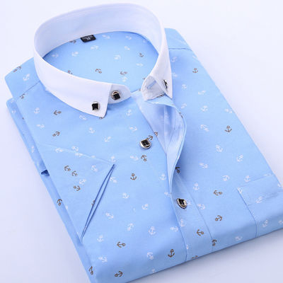 Fibra di poliestere T-shirt con manica corta con stampa floreale estiva da uomo Disegno casual e giovanile