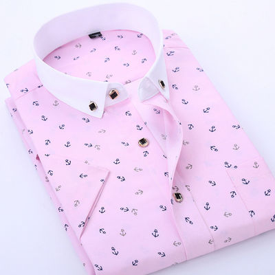 Fibra di poliestere T-shirt con manica corta con stampa floreale estiva da uomo Disegno casual e giovanile