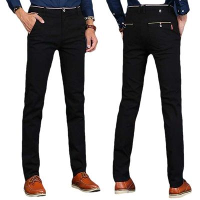 Pantaloni casual maschili 2023 in pantaloni a matita con apertura a mosca e placca a zip