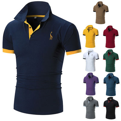 Stampa Modello Tipo 330 Grammi Golf Casual Plain Custom Logo Polo semplice Camicia Per Uomini
