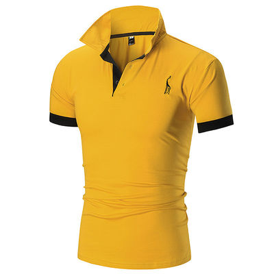 Stampa Modello Tipo 330 Grammi Golf Casual Plain Custom Logo Polo semplice Camicia Per Uomini