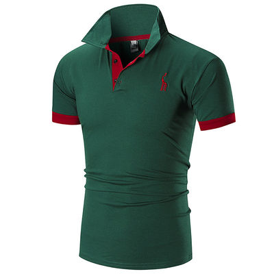 Stampa Modello Tipo 330 Grammi Golf Casual Plain Custom Logo Polo semplice Camicia Per Uomini