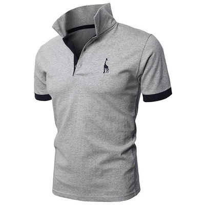 Stampa Modello Tipo 330 Grammi Golf Casual Plain Custom Logo Polo semplice Camicia Per Uomini