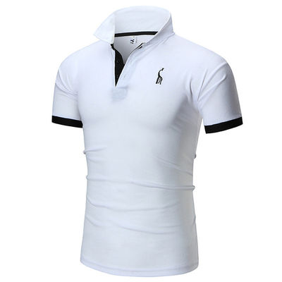 Stampa Modello Tipo 330 Grammi Golf Casual Plain Custom Logo Polo semplice Camicia Per Uomini