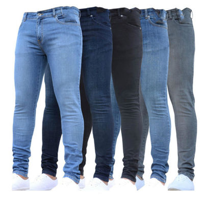 Supporto 7 giorni Tempismo di consegna Ordine campione Jeans da uomo rigidi Jeans a matita di colore massello Jeans a matita di denim