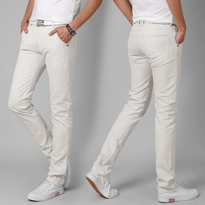 Pantaloni lunghe Pantaloni stile moda Stretch Fit cotone Mid Waist Pantaloni per uomo