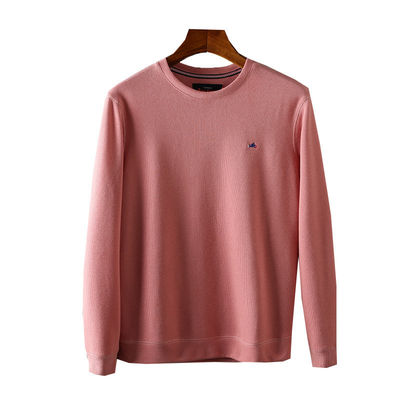 Pullover a collare rotondo maschile ricamato a O-Neck Terry senza rivestimento e lavorazione