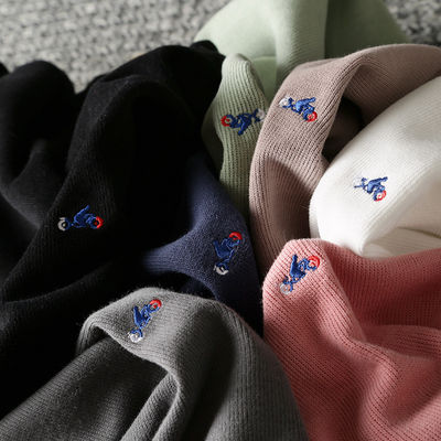 Pullover a collare rotondo maschile ricamato a O-Neck Terry senza rivestimento e lavorazione