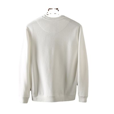 Pullover a collare rotondo maschile ricamato a O-Neck Terry senza rivestimento e lavorazione