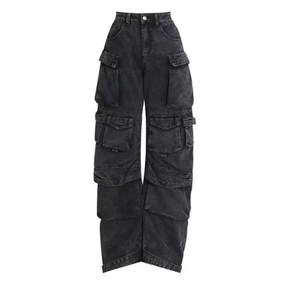 Cotton Denim Oversized Hiphop Embroidered Baggy Loose Men's Jeans per uno stile sostenibile