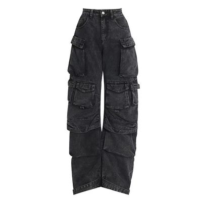 Cotton Denim Oversized Hiphop Embroidered Baggy Loose Men's Jeans per uno stile sostenibile