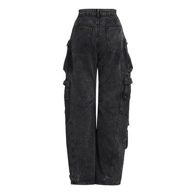 Cotton Denim Oversized Hiphop Embroidered Baggy Loose Men's Jeans per uno stile sostenibile